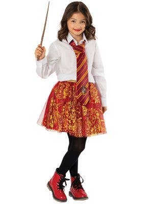 Girls Red Gryffindor Harry Potter Costume Skirt - Main Image
