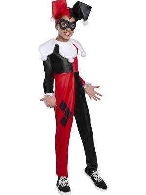 Red and Black Harley Quinn Costume for Girls