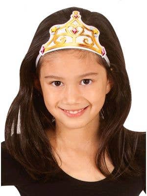 Girls Disney Princess Belle Fabric Tiara Costume Accessory Main Image