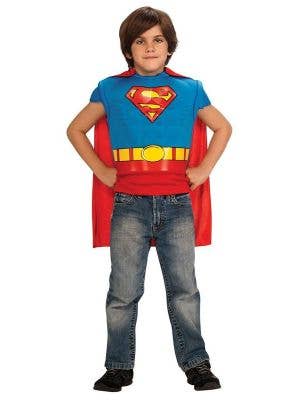 Superman Muscle Chest Top and Cape for Boys