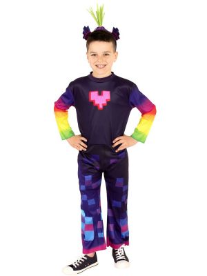 Boy's Deluxe King Trollex Trolls World Tour Costume Front Image