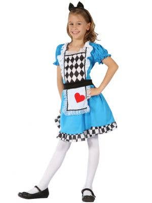 Girls Little Alice in Wonderland Fancy Dress Costume