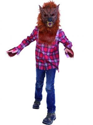 Red Plaid Boy's Werewolf Halloween Costume