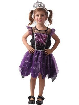 Purple and Black Toddler Girls Spider Queen Costume