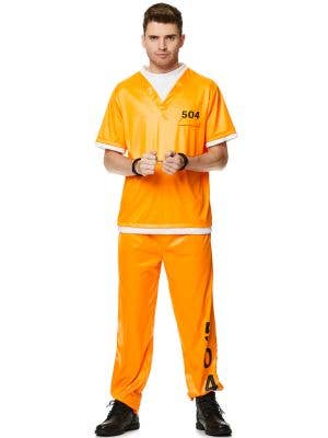 Men's Department of Corrections Orange Prisoner Costume - Main Image