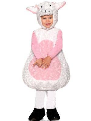 Image of Plush White Lamb Kids Big Belly Costume