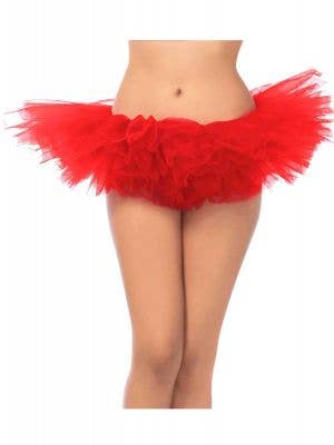 Fluffy Red Womens Short Layered Costume Tutu