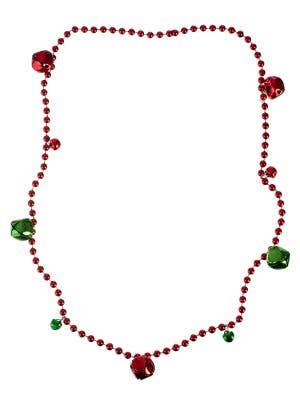 Image of Jingle Bells Red Beaded Christmas Necklace