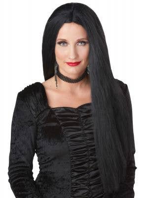 24 Inch Long Black Costume Wig for Women