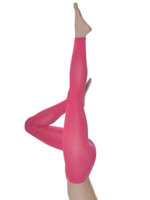 Image Of Footless Pink Opaque Women's Costume Stockings