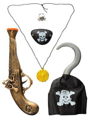 Image of Swashbuckling Pirate 5 Piece Accessory Set with Gun