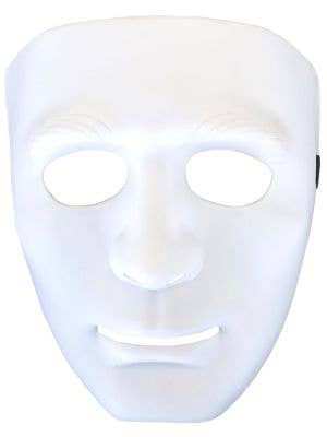 Image of Plain White Masculine Face Mask Costume Accessory