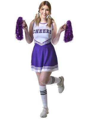 Image of Charming Purple Teen Girl's Cheerleader Costume - Main Image