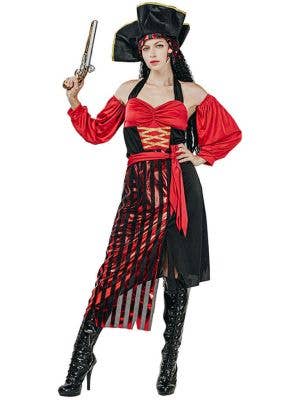 Image of Rogue Red and Black Pirate Women's Costume