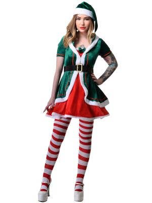 Image of Deluxe Workshop Christmas Elf Women's Costume - Main Image
