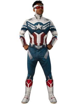 Men's Sam Wilson Captain America Deluxe Costume - Front Image