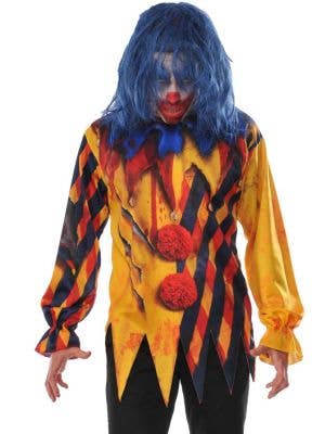 Scary Clown Printed Halloween Costume Shirt For Men