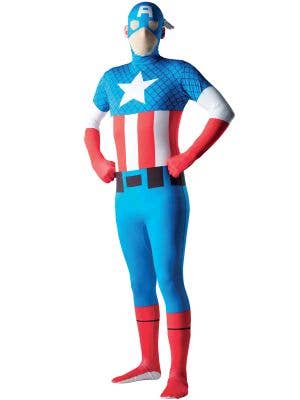 Captain America Second Skin Men's Superhero Morphsuit Costume Main Image