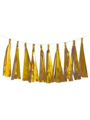 Image of Satin Metallic Gold 9 Pack 35cm Of Decorative Tassels