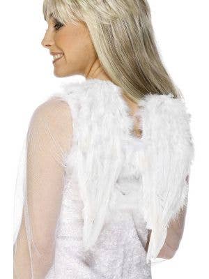 Mini White Feather Angel Costume Wings