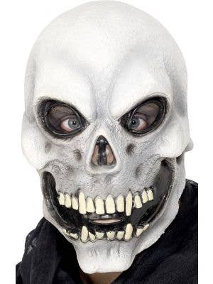 Adults White Latex Skull Halloween Costume Mask  