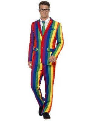 Deluxe Over the Rainbow Men's Stand Out Costume Suit - Front Image