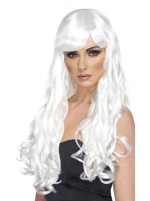 Long White Curly Women's Sexy Desire Costume Wig Main Image