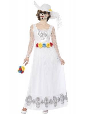 Smiffys Day of the Dead Skeleton Halloween Bride Women-s Costume - Front View