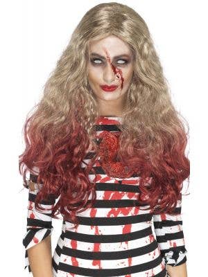 Blood Drip Deluxe Zombie Blonde Halloween Women's Wig - Main