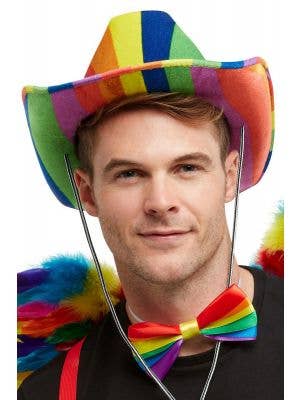 Adult's Rainbow Striped Cowboy Costume Hat