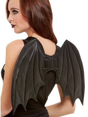 Black Mini Bat Wings Costume Accessory