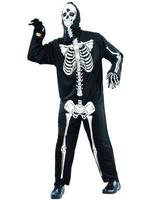 Men's Black and White Skeleton Costume