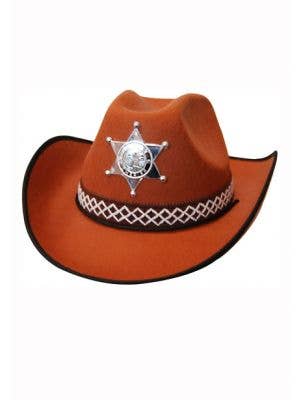 Brown Cowboy Sheriff Wild West Costume Accessory Hat