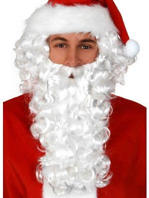 Curly White Santa Claus Costume Wig and Beard Set