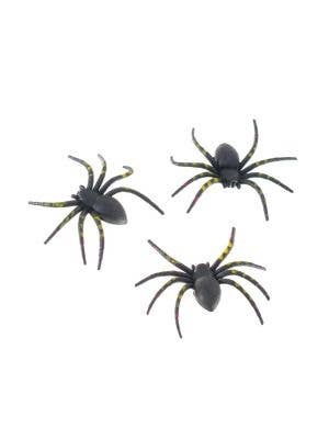 Striped Black Rubber Spider Halloween Haunted House Decorations Main Image