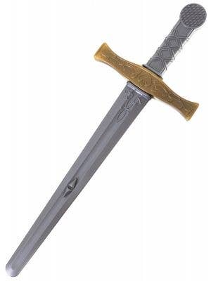 Gold and Silver Plastic Medieval Knight Costume Sword