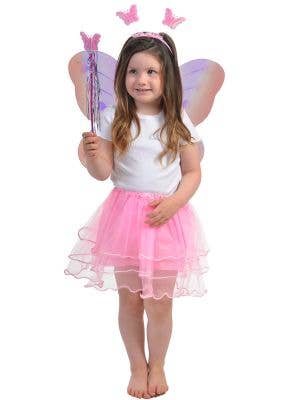 Rainbow Butterfly Wings and Wand Accessory Set - Main Image