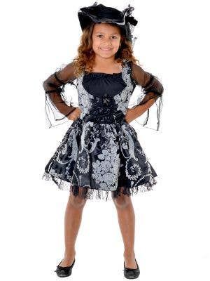 Pirate Sweetie Girls Black and Grey Dress Up Costume