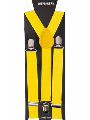 Yellow Suspenders with Adjustable Straps