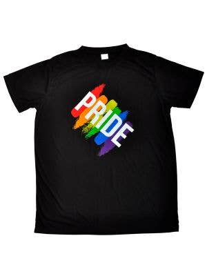 Image of Rainbow Pride Black Unisex Adults Crew Neck Shirt