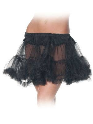 Fluffy Black Layered Womens Costume Petticoat