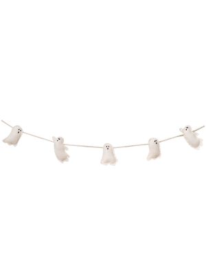 Image of Cute White Felt Ghost Bunting Halloween Decoration - Main Image