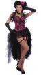 Burlesque Pink and Black Womens Costume Corset - Alt Image