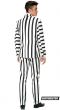 Men's Stripped Black and White Fancy Dress Suit Suitmeister Back Image