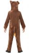 Boys or Girls Plush Brown Dog Animal Onesie Costume Back Image
