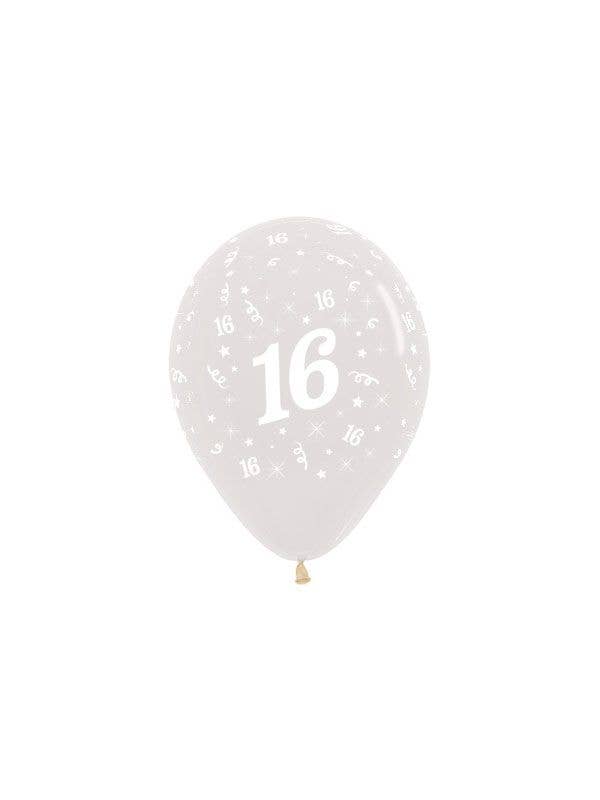Image of 16th Birthday Crystal Clear 25 Pack Party Balloons
