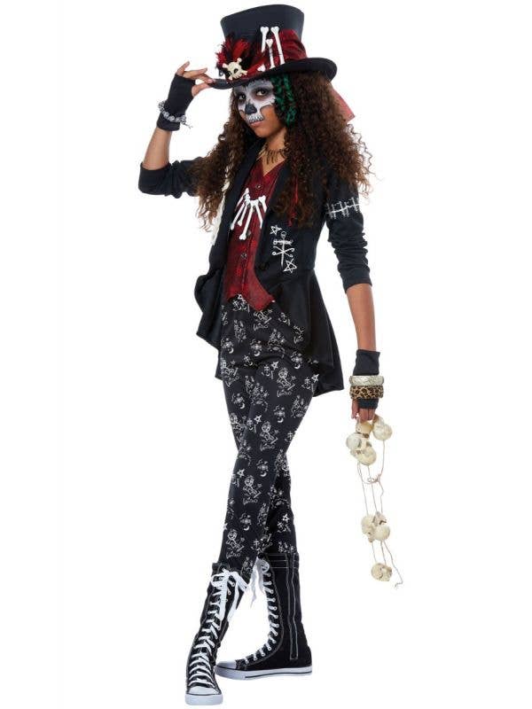 Voodoo Charm Witch Doctor Tween Girls Halloween Costume - Main Image