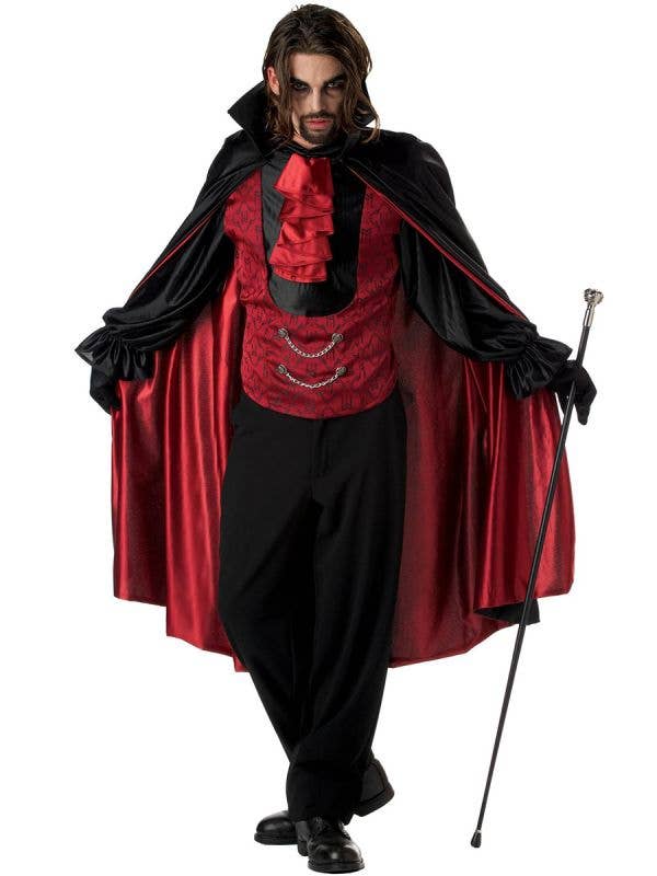 Count Bloodthirst Mens Vampire Fancy Dress Costume - Main Image
