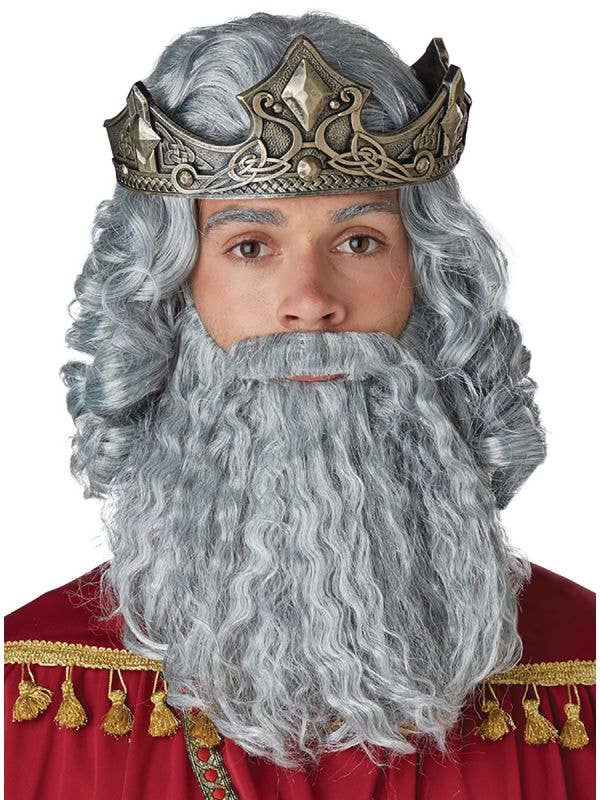 Image of Biblical King Men's Wig and Beard Costume Set - Main Photo