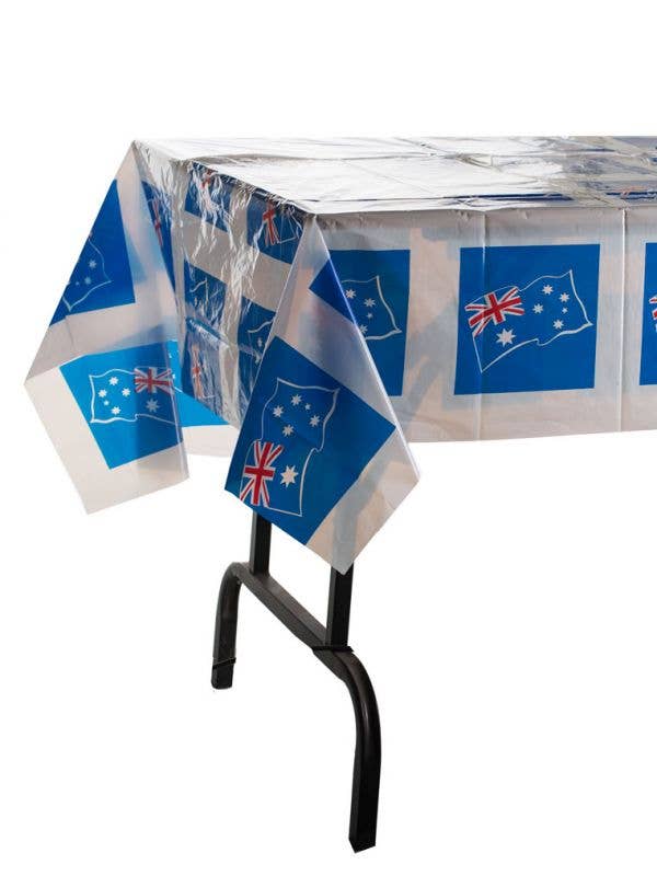White Table Cover with Australian Flag - Main Image